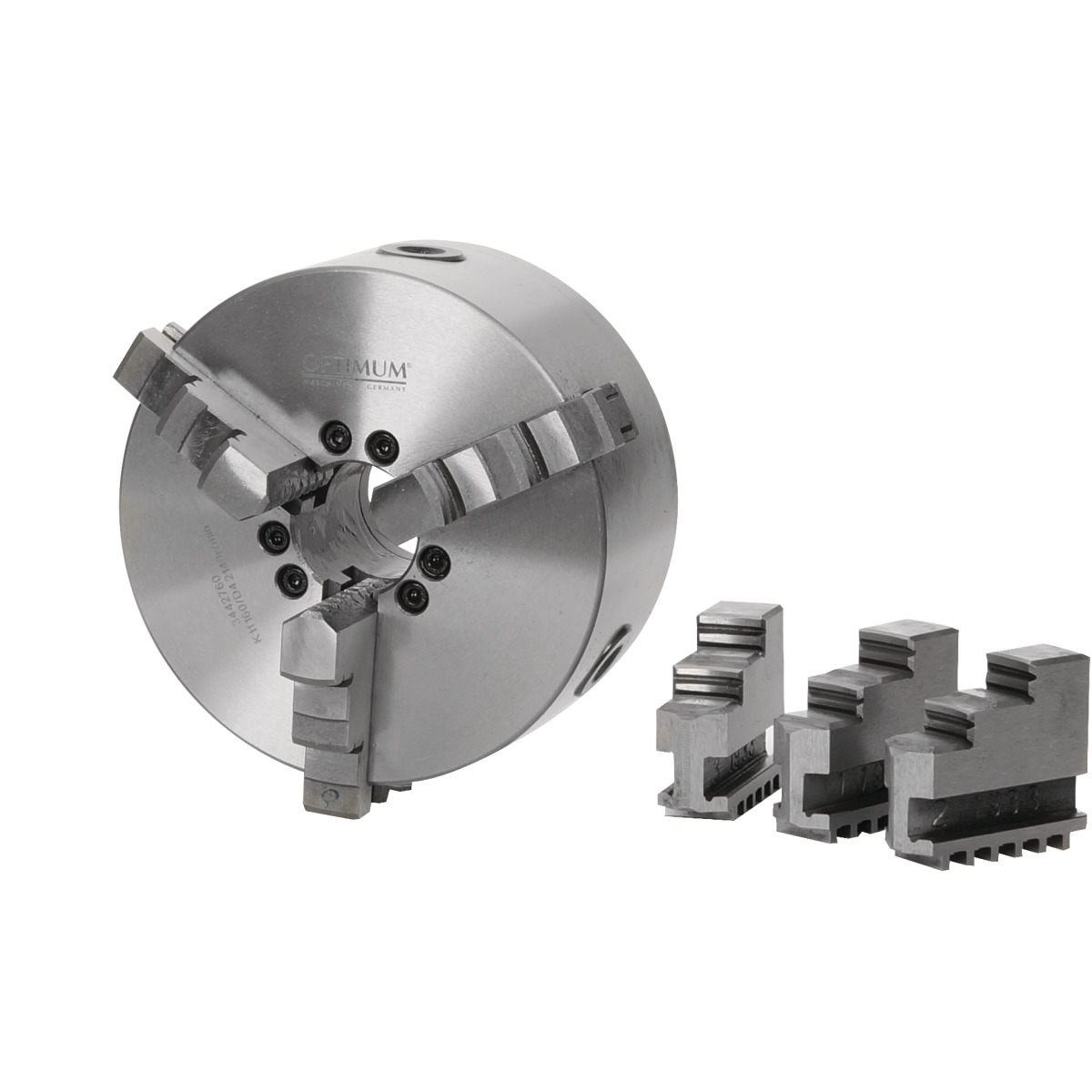 Optimum OPTIMUM Dreibackendrehfutter zentrisch spannend Ø 160 mm Camlock DIN ISO 702-2 Nr. 4