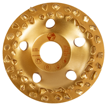 Eibenstock Hartmetall-Frässcheibe grob 100mm (Gold) für Sanierungsfräse EPF 200-3, für Gipsputz abrasiver Sandender Putz