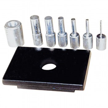 Metallkraft 6-teiliger Druckdornsatz mit Lochplatte für WPP 30