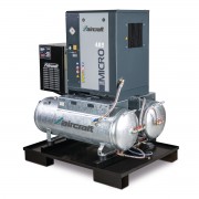 Aircraft Druckluft-Zentrale mit 2x100 l Behälter, Kältetrockner, automatischem Kondensatableiter, Vorfilter und Kondensataufbereiter zur Ölwasser-Trennung 4.0-08 2x100 KK