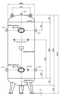 Aircraft Druckluftbehälter DB VZ 1000/11 V