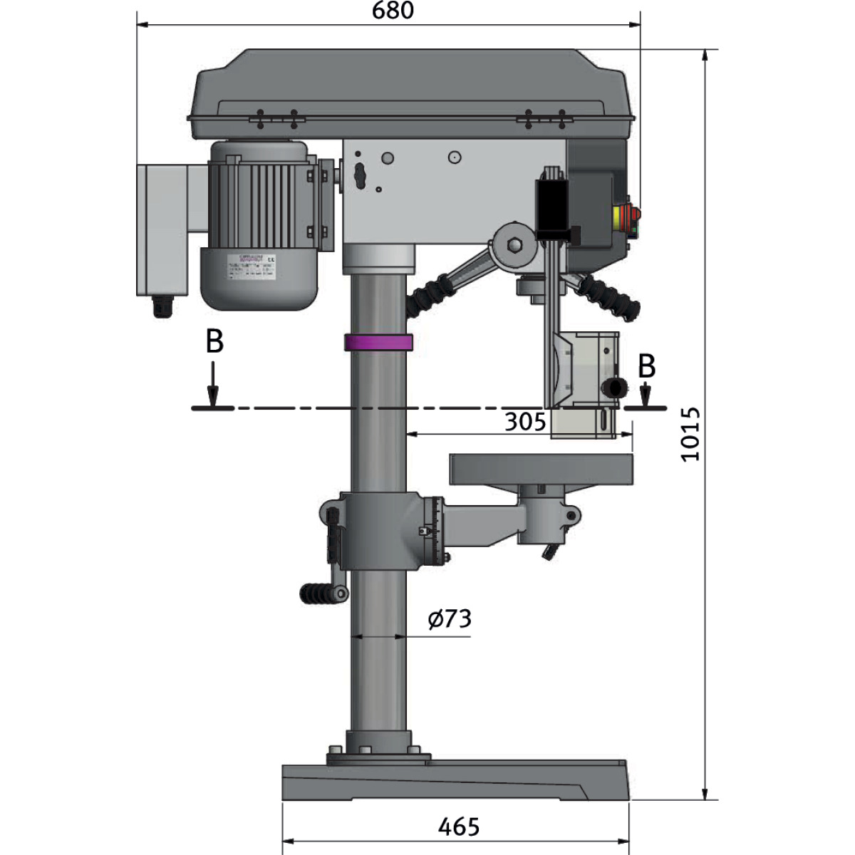  Optimum Tischbohrmaschine D 23Pro (400 V) Aktions Set 