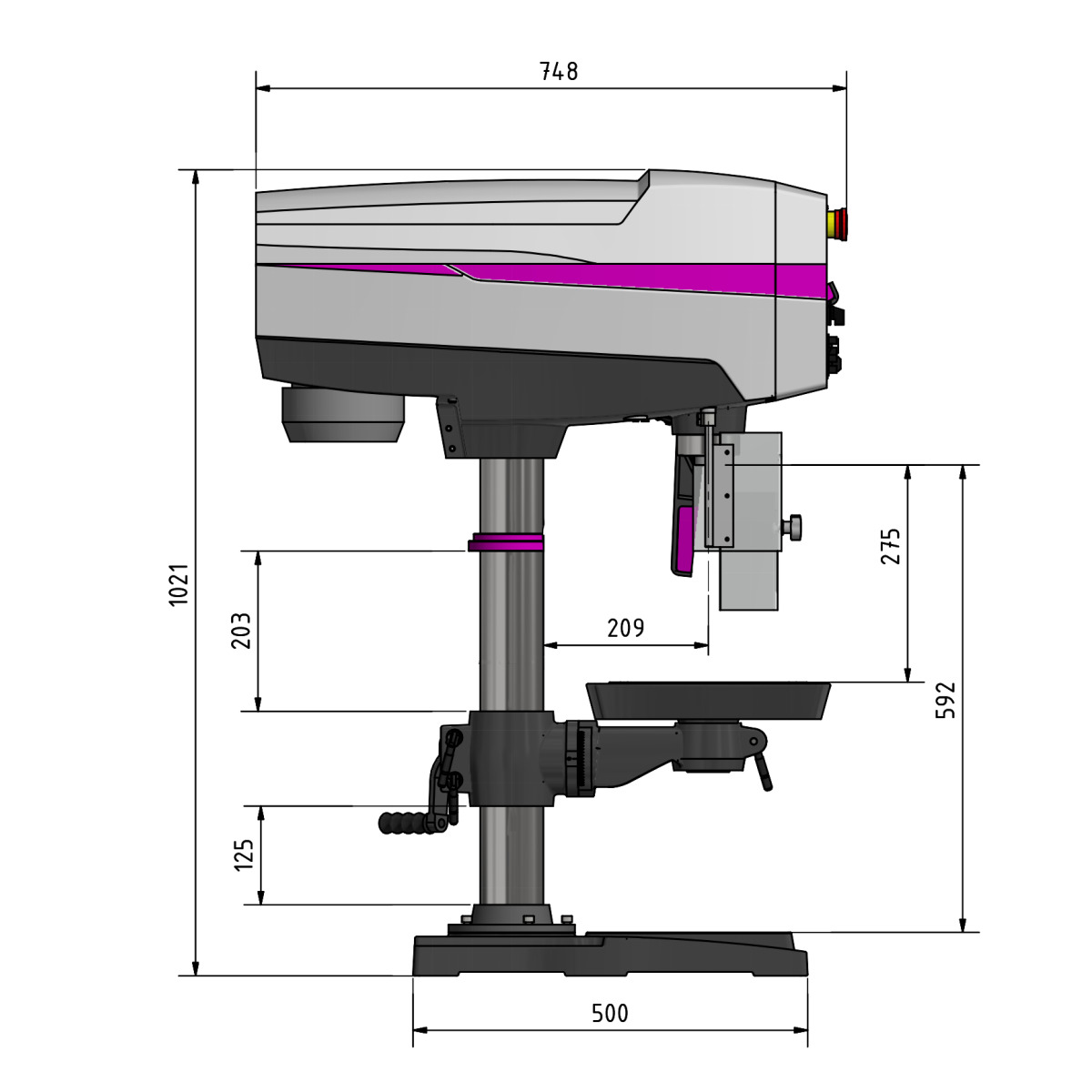  Optimum Tischbohrmaschine DP 26-T (230 V) Set 
