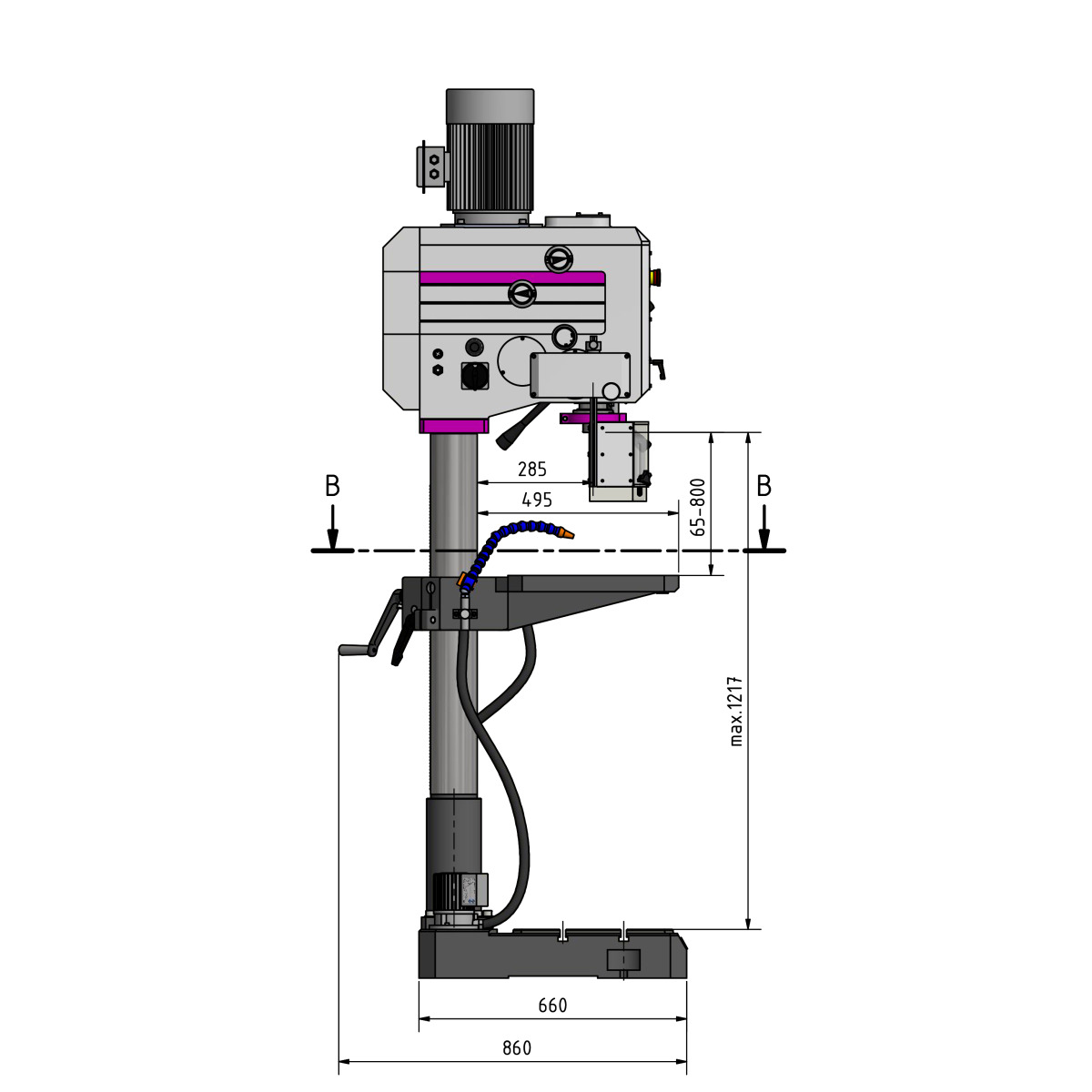  Optimum Getriebebohrmaschine DH35V 