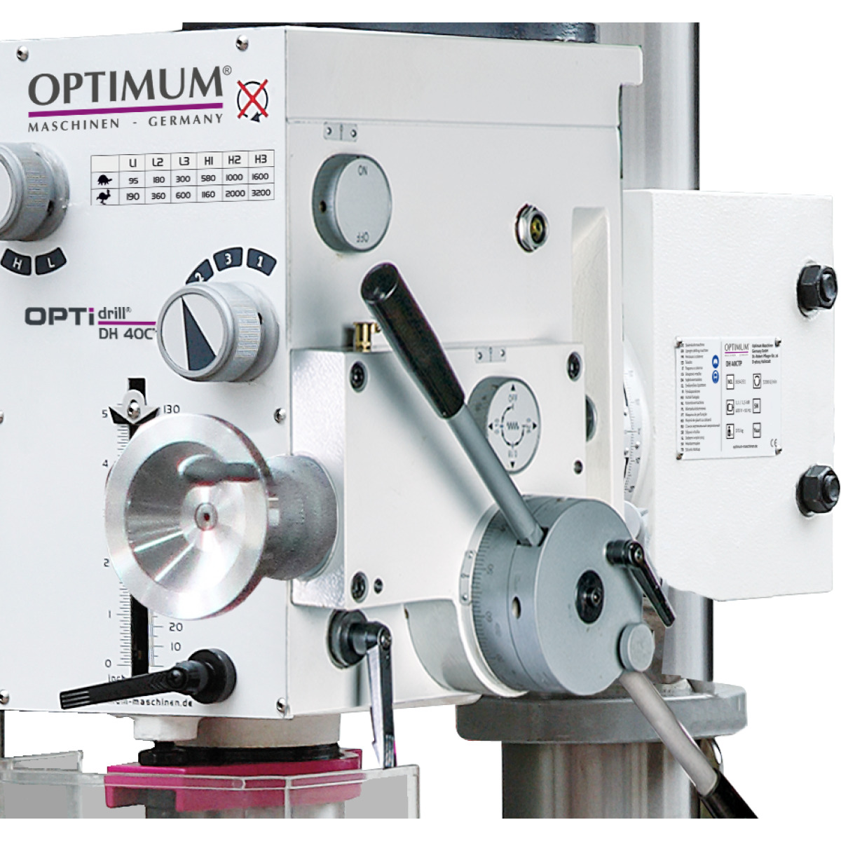  Optimum Säulen-Getriebebohrmaschine mit Kreuztisch DH 40CTP 
