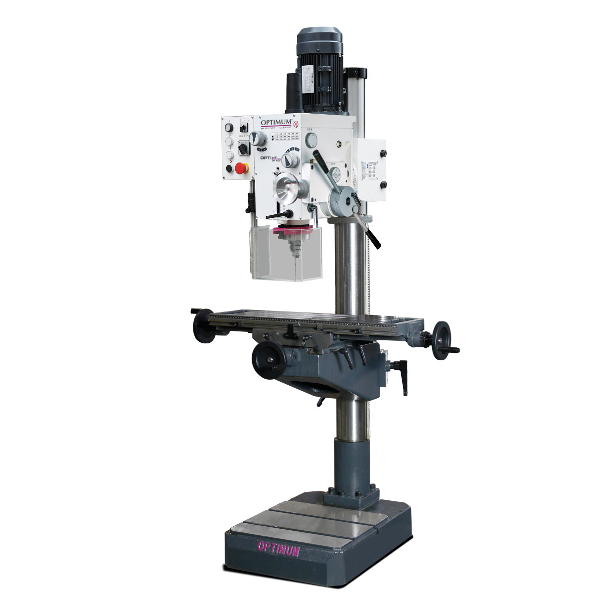 Optimum Säulen-Getriebebohrmaschine mit Kreuztisch DH 40CTP