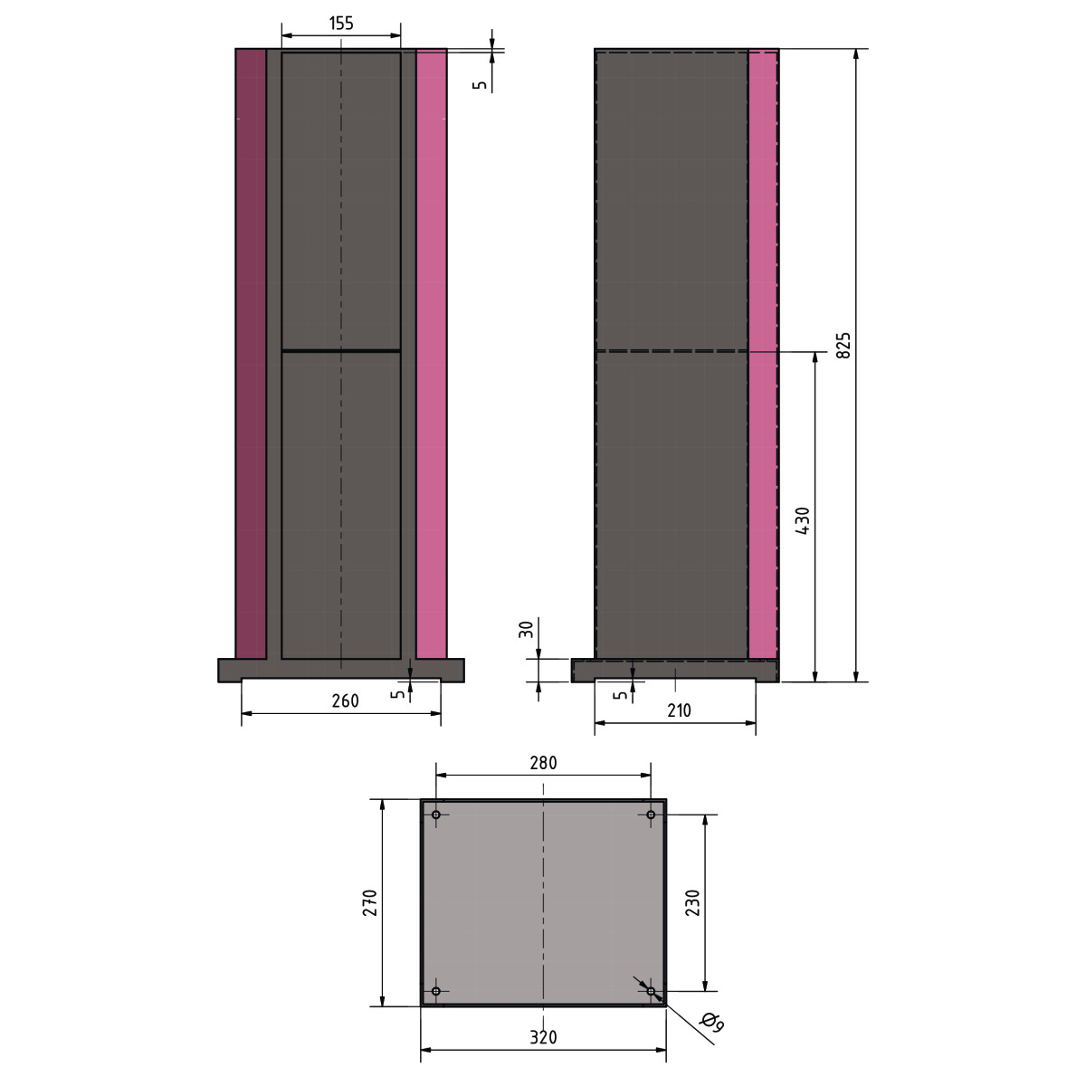  Optimum Maschinenunterbau GU 3 