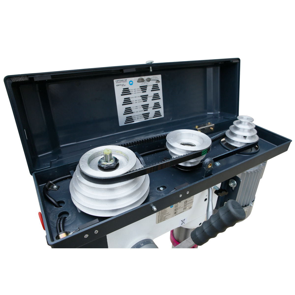 Optimum Säulenbohrmaschine DQ 25T Aktions-Set