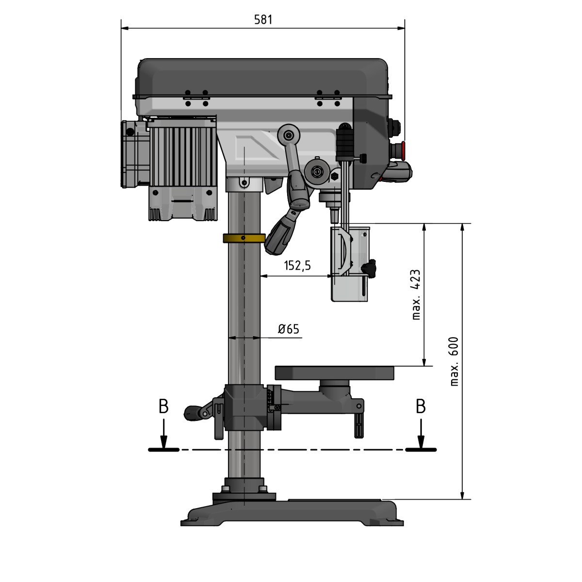  Optimum Tischbohrmaschine DQ 20V 