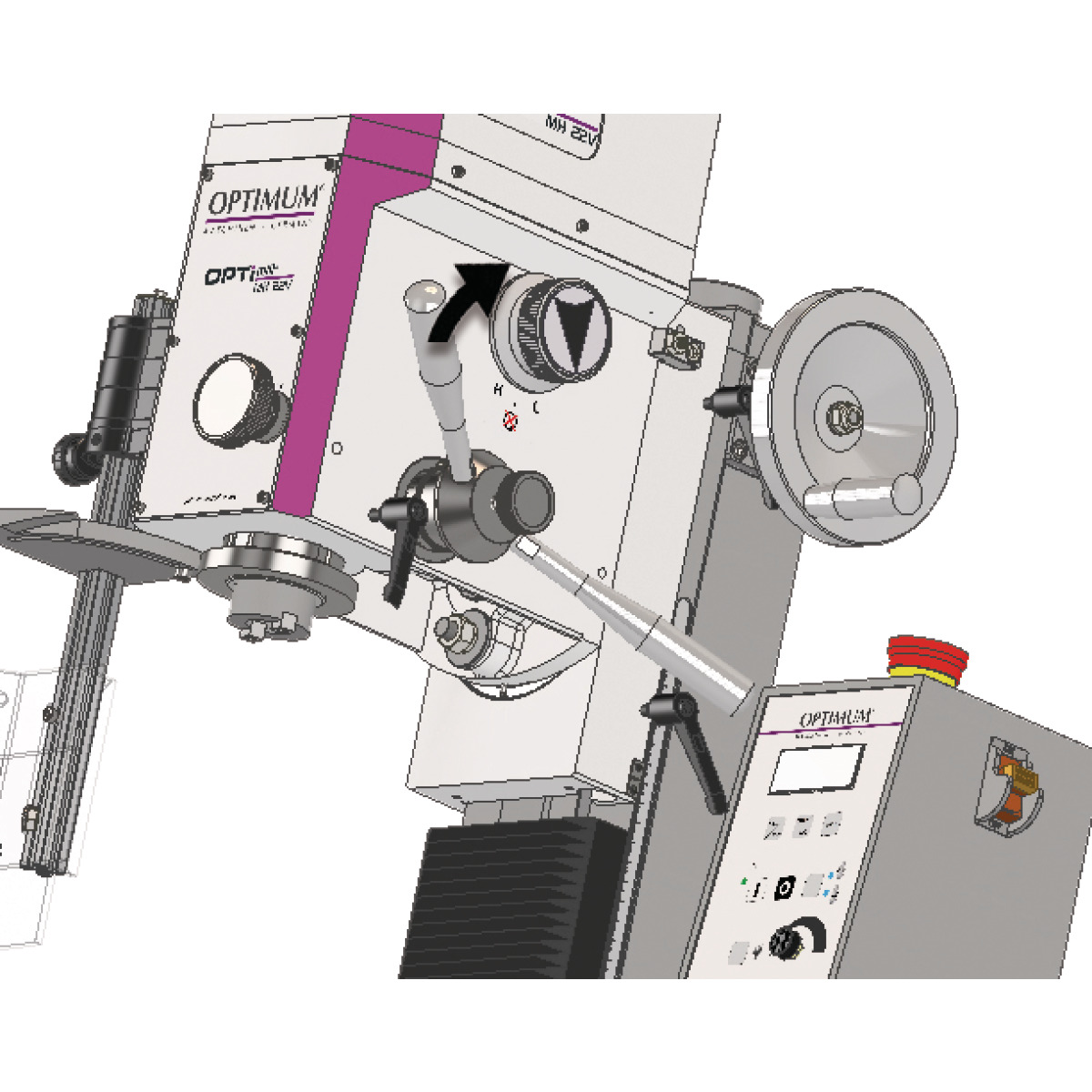  Optimum Bohr-Fräsmaschine MH 22VD 