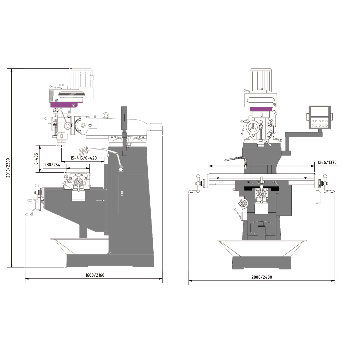  Optimum Bohr-Fräsmaschine MF 4-B 