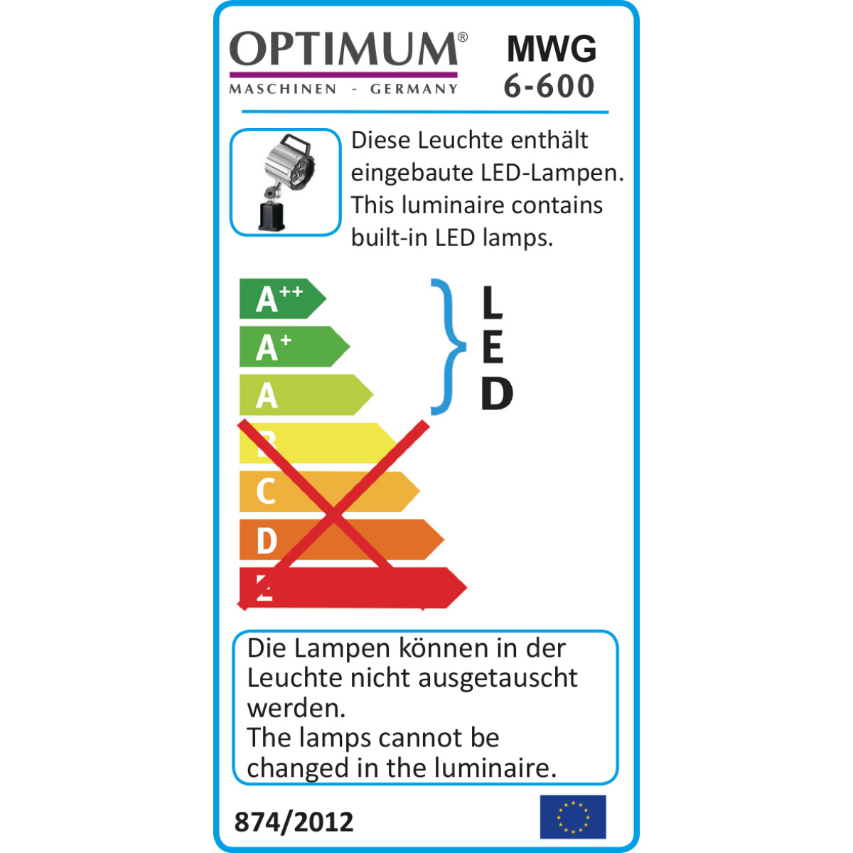  Optimum LED Maschinen- und Werkstattleuchte MWG 6-600 