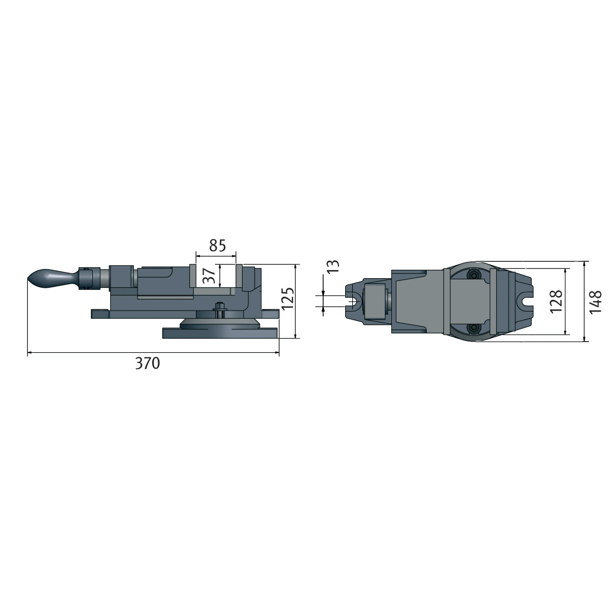  Optimum Präzisions-Maschinenschraubstock FMS 125 