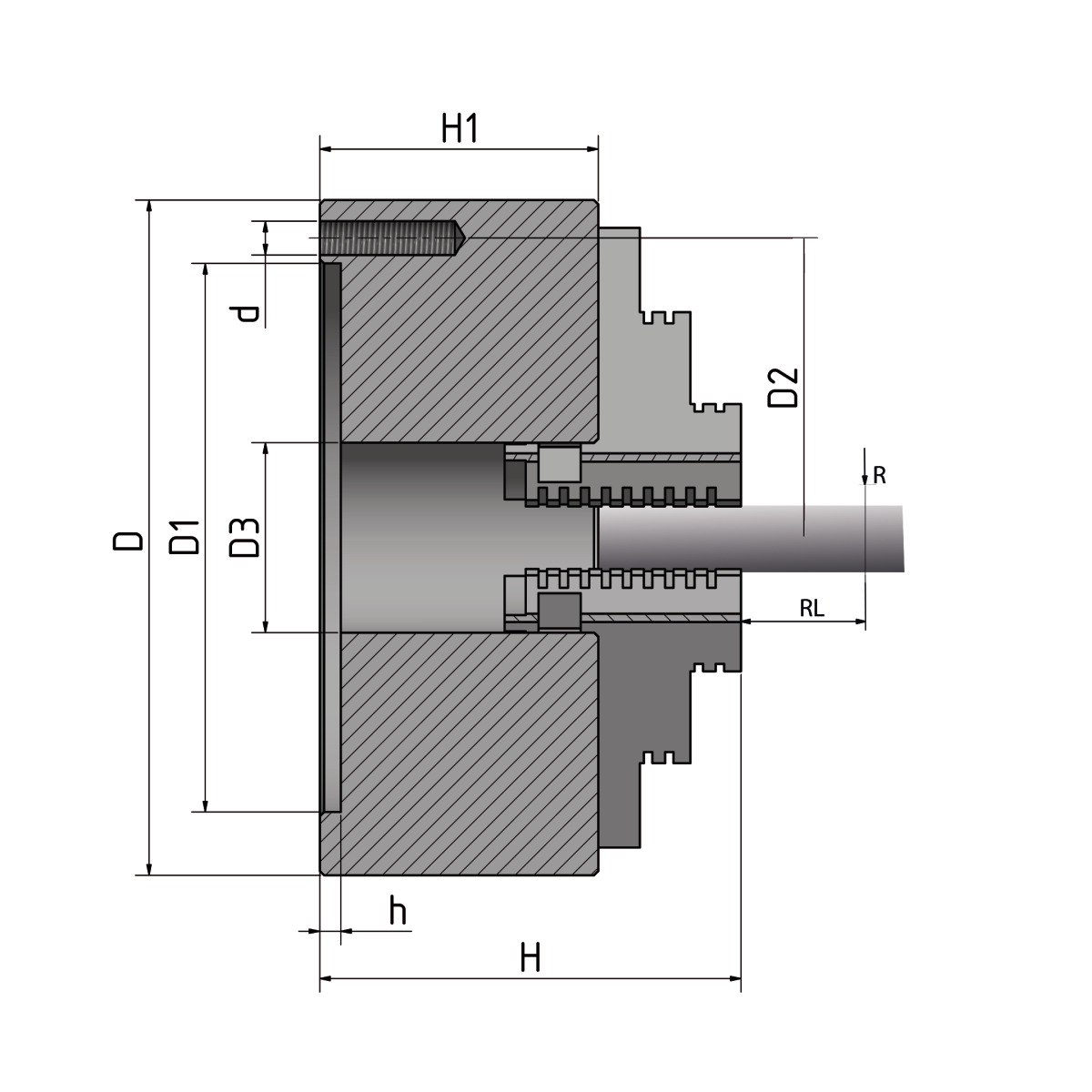  Optimum Dreibackendrehfutter Ø 80 mm zentrisch spannend 