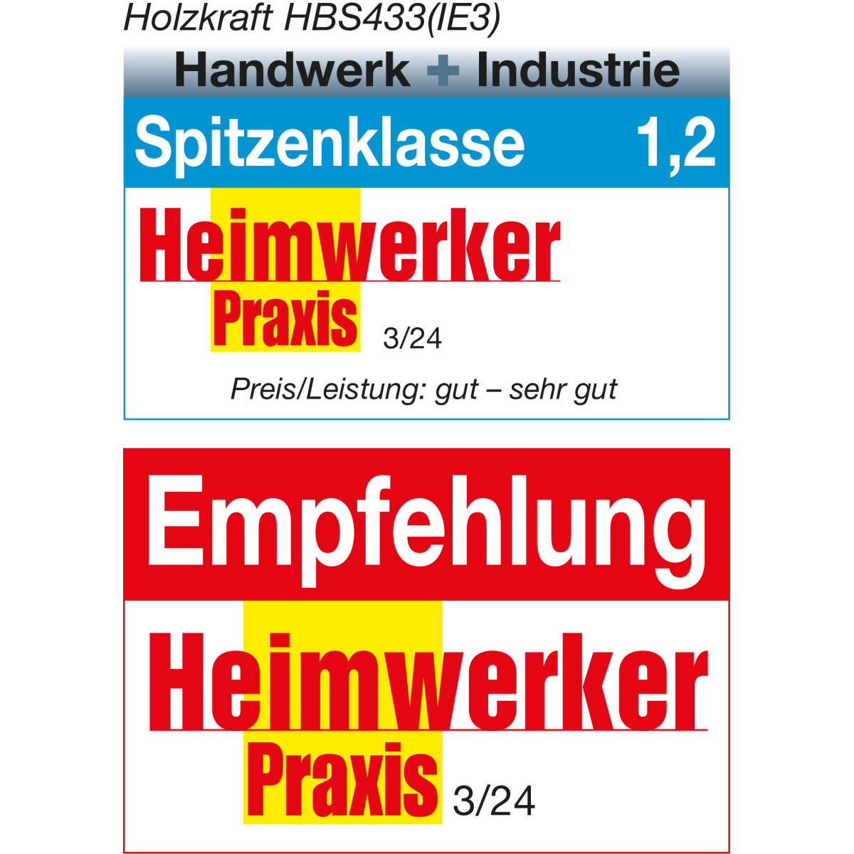  Holzkraft Holzbandsäge HBS 433 (IE3) Aktionsset 