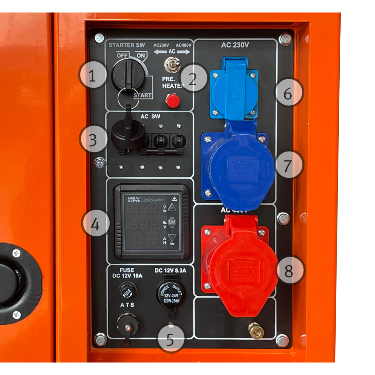  Unicraft Synchron Diesel Stromerzeuger PG-D 130 TEA-S HC, für die Hauseinspeisung geeignet 