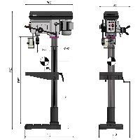 Optimum Säulenbohrmaschine DH 28FS Set