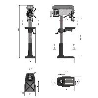 Optimum Säulenbohrmaschine DQ 32 Aktions-Set inkl. Schraubstock