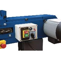 Metallkraft Bandschleifmaschine MBSM 100-140-2 (400V) Aktions-Set inkl. Unterbau