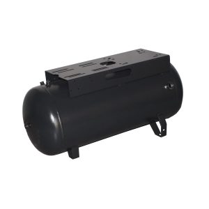 AEROTEC Druckluftbehälter 90 l liegend - 11 bar gepulvert (2 stufig) mit breiter Konsole