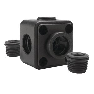 AEROTEC AEROconnect Dose Kunststoff 4 x 1/2 Zoll inkl. Verschlusstopfen
