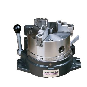 Optimum Horizontal-Vertikal-Rundteiltisch mit 3-Backenfutter RTE 165