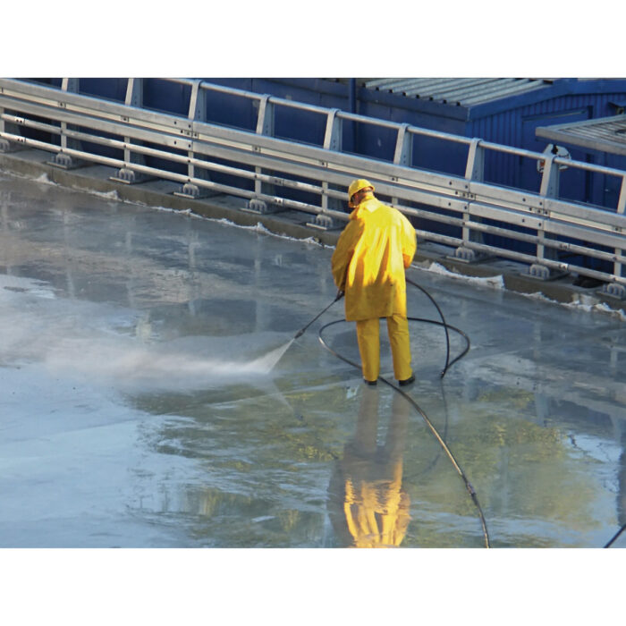 worker with a hose